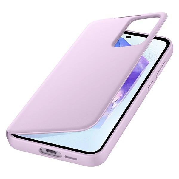 ZA556CVEGWW „Smart View“ piniginės dėklas, skirtas „Samsung Galaxy A55“, levandų spalvos (levandų spalvos)