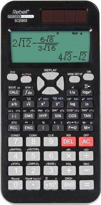 Mokslinis skaičiuotuvas Rebell SC2080S (patvirtintas egzaminų centro)