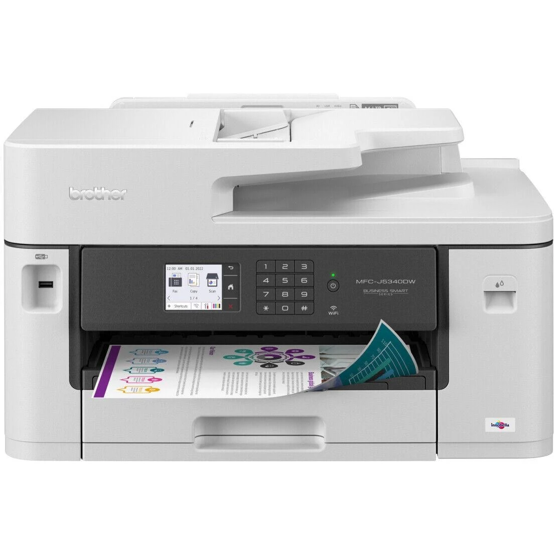 Spausdintuvas BROTHER MFC-J5340DW rašalinis 4 viename, A3, automatinis dokumentų tiektuvas, dvipusis, belaidis, 28 ipm