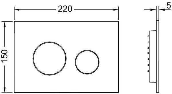 Tece Plokštelė wc nuleid 9240921 Loop chrom