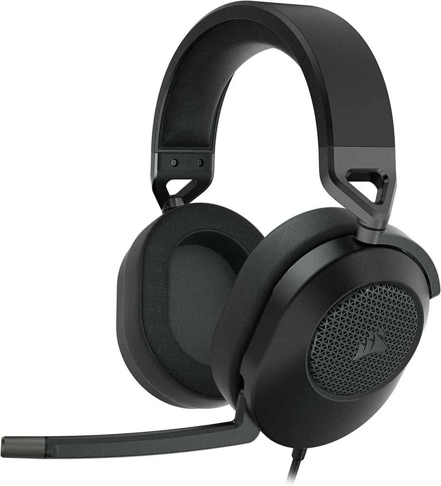 Žaidimų ausinės Corsair HS80 RGB Carbon, Juodos