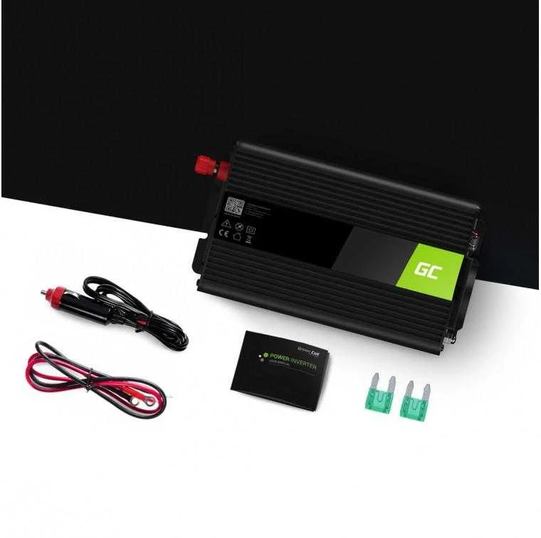 Green Cell Žalias Cell Žalias CELL automobilio maitinimo keitiklis 12V į 230V 500W/1000W