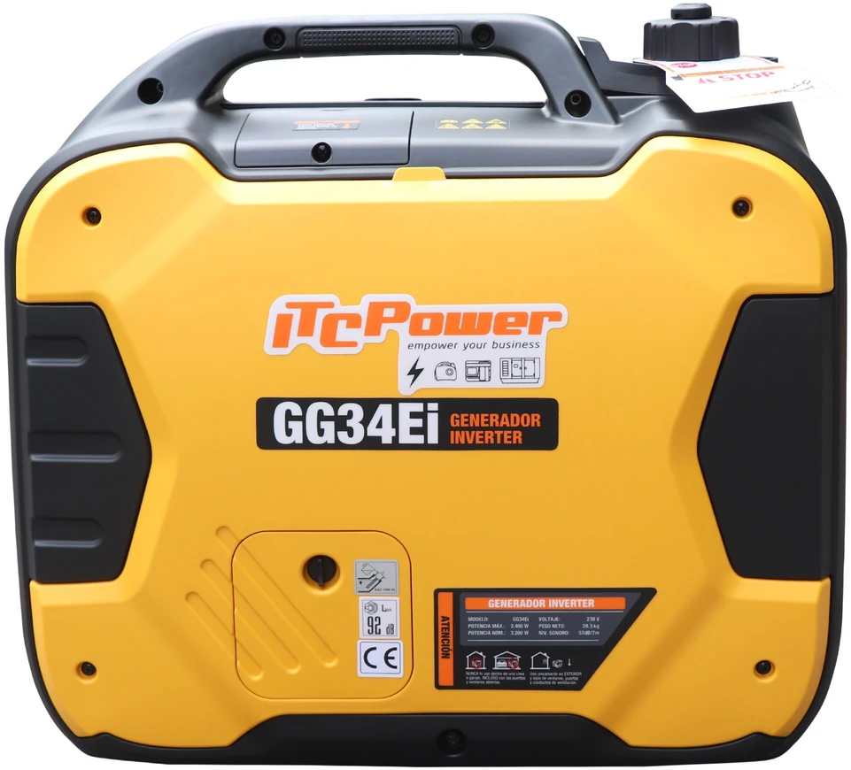 ITCPower GG34Ei inverterinis generatorius su el. starteriu – 3,4 kW, 230V