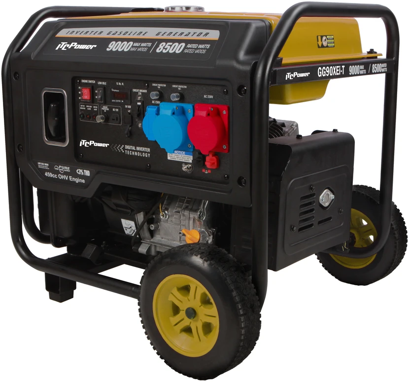 ITCPower GG90XEi-T trifazis inverterinis generatorius su el. starteriu ir ATS – 9,0 kW, 400/230V