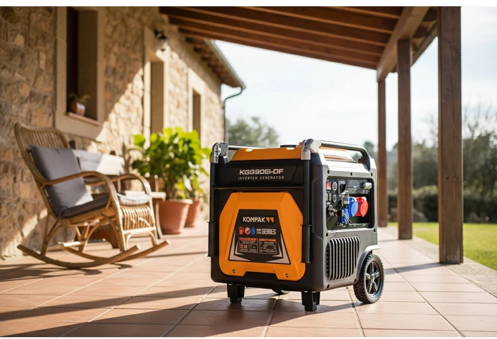 Itcpower Kompak KGG90Ei-DF dvikuris trifazis inverterinis generatorius su ATS – 8,9 kW, 400/230V, benzinas / dujos