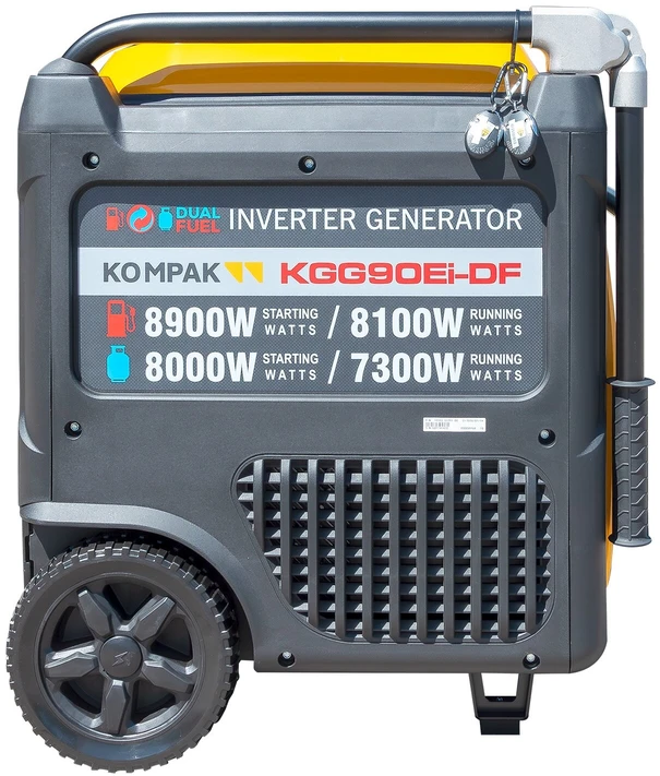 Itcpower Kompak KGG90Ei-DF dvikuris trifazis inverterinis generatorius su ATS – 8,9 kW, 400/230V, benzinas / dujos