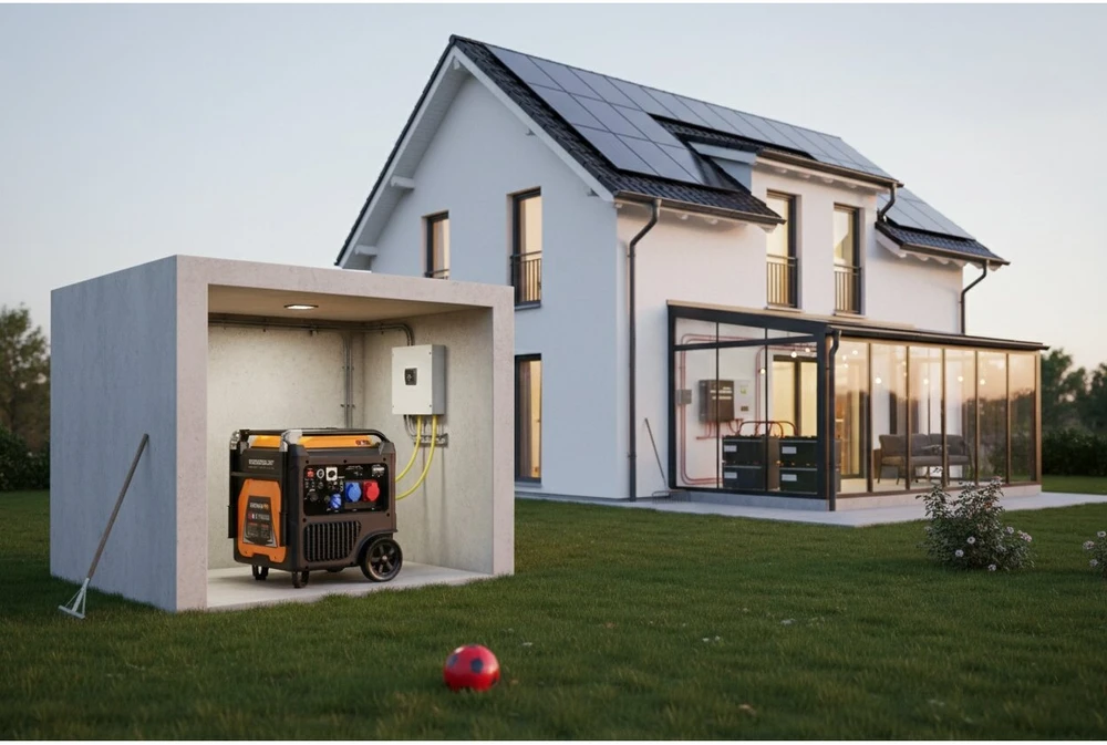Itcpower Kompak KGG90Ei-DF dvikuris trifazis inverterinis generatorius su ATS – 8,9 kW, 400/230V, benzinas / dujos