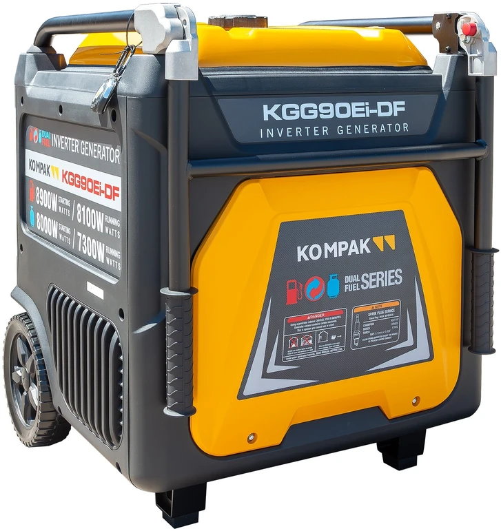 Itcpower Kompak KGG90Ei-DF dvikuris trifazis inverterinis generatorius su ATS – 8,9 kW, 400/230V, benzinas / dujos