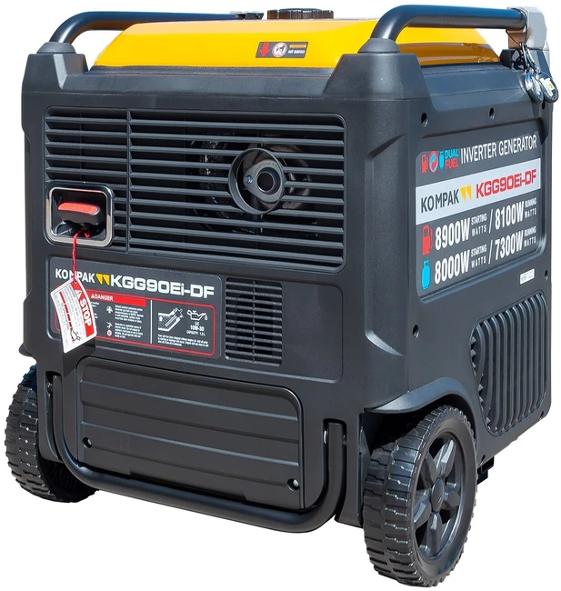 Itcpower Kompak KGG90Ei-DF dvikuris trifazis inverterinis generatorius su ATS – 8,9 kW, 400/230V, benzinas / dujos