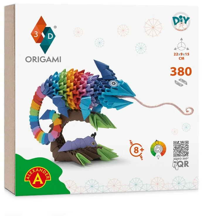 Alexander 3D origami kūrybinis rinkinys – Kameleon ZA6075