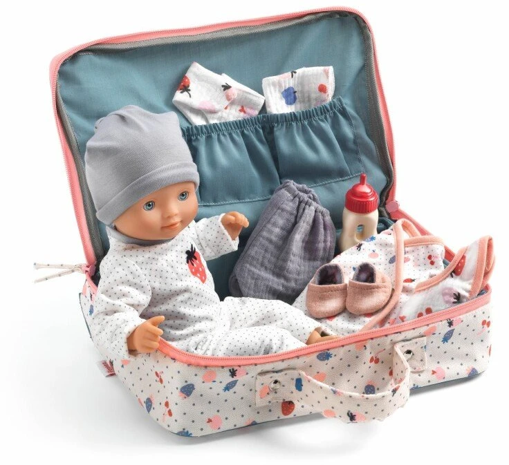 Djeco Baby Pomea - Lėlės - Vanille lagaminas