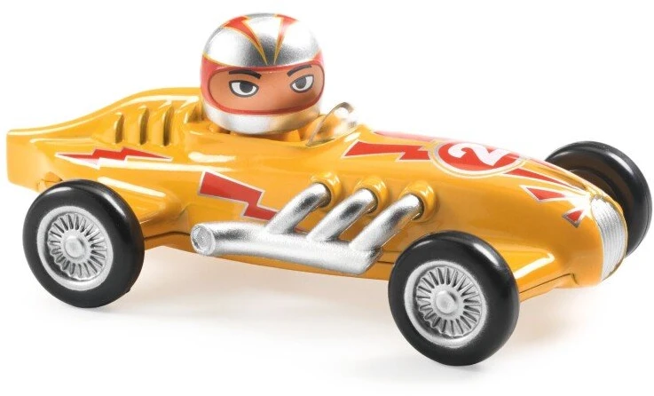 Djeco Crazy motors - Žaislinė mašinėlė - Geltonasis Super Greitis