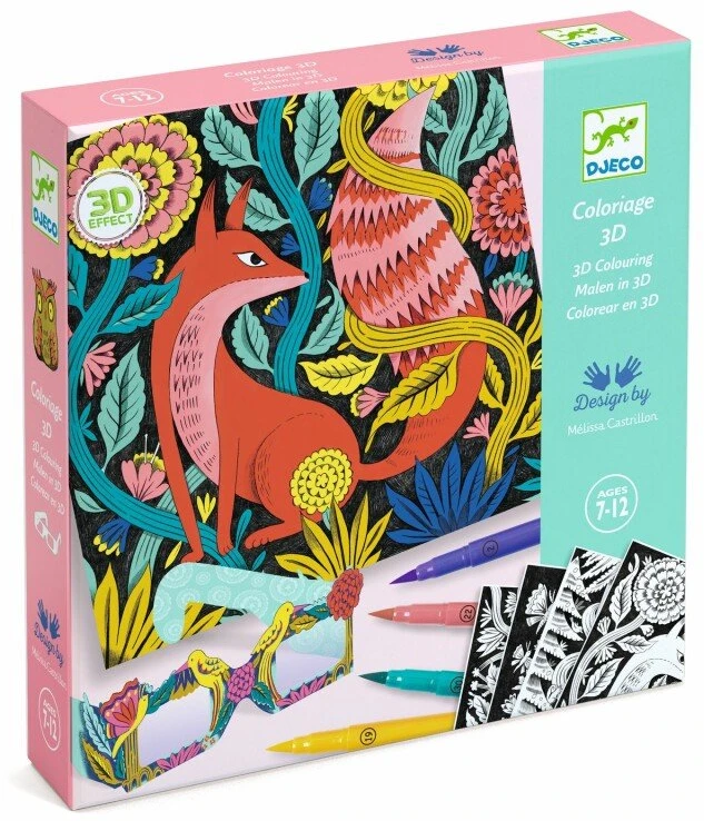 Djeco Dažymas su flomasteriais - 3D Miškas ( DJ08652 )