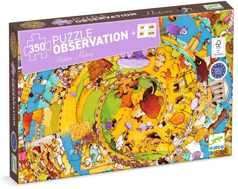 Djeco Stebėjimo dėlionė su bukletu - Istorija (350 detalių) ( DJ07470 )