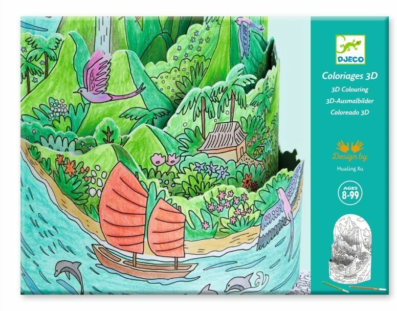 Djeco Dioramos spalvinimas - Salos viršūnėje