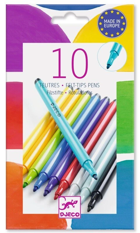 Djeco Flomasteriai - Vaivorykštė (10 vnt.)
