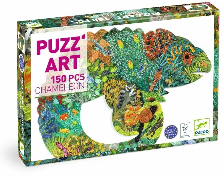 Djeco Forminė dėlionė - Chameleonas (150 detalių) ( DJ07655 )