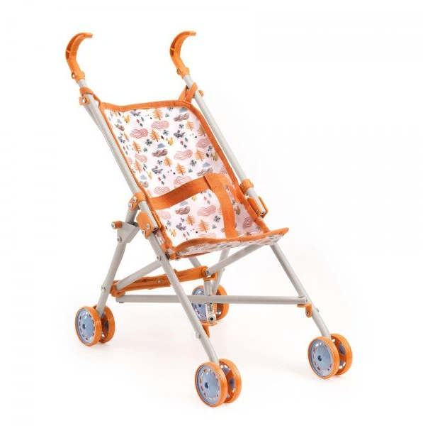 Sulankstomas lėlės vežimėlis Djeco, su miško motyvais, 54 cm (DJ07842)