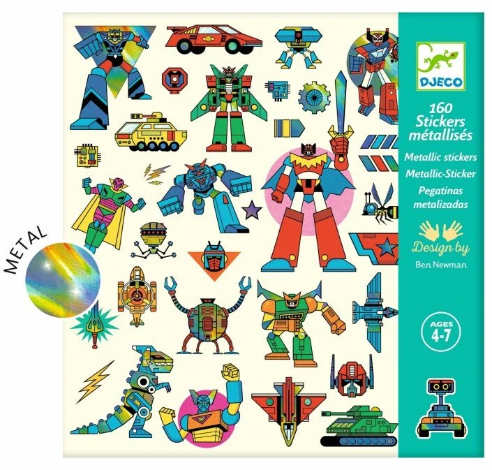 Djeco Lipdukai - 160 lipdukų - Robotai ( DJ09276 )