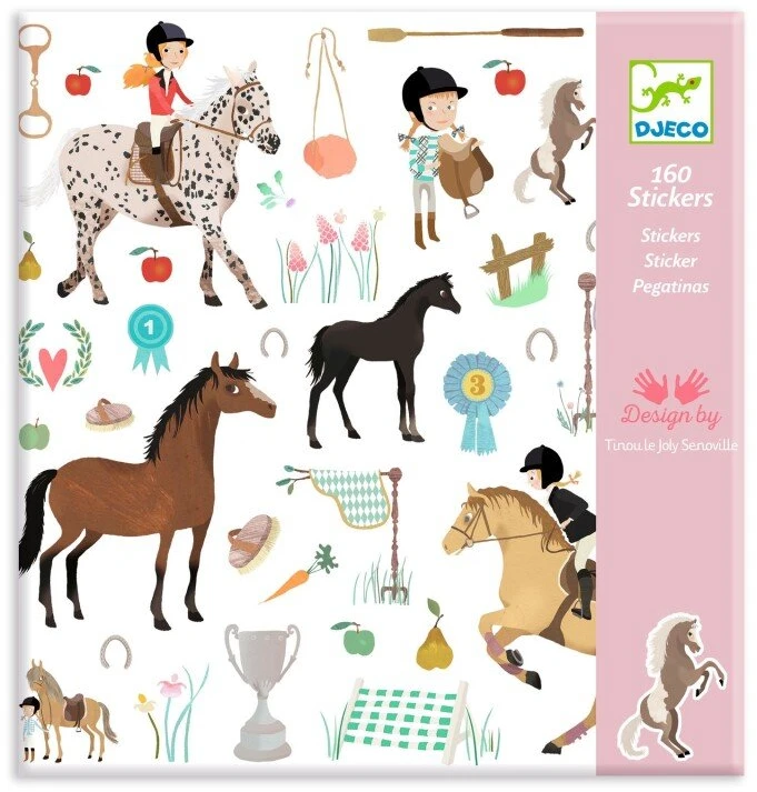 Djeco Lipdukai - 160 lipdukų - Žirgai ( DJ08881 )