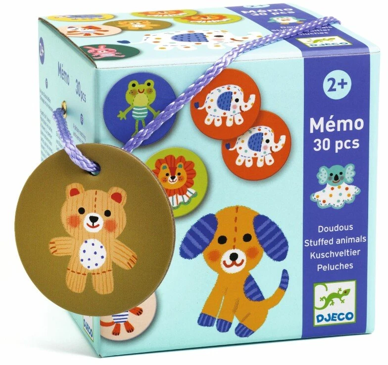Djeco Memo žaidimas - Minkšti žaislai (30 vnt.)