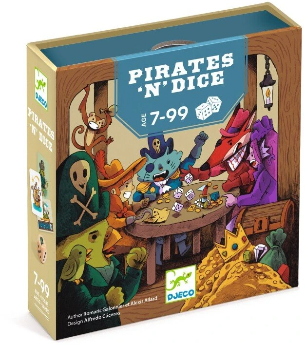 Djeco Metamųjų kauliukų žaidimas - Piratų kauliukai