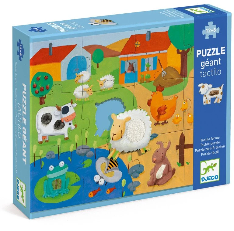 Djeco Milžiniška dėlionė - Ferma (12 + 8 det.) ( DJ07117 )