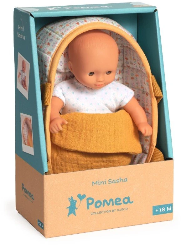 Djeco Mini Pomea - Lėlė su krepšeliu - Saša