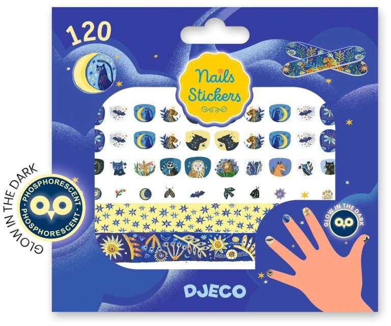 Djeco Nagų lipdukai - Mėnulio šviesos atspindžiai