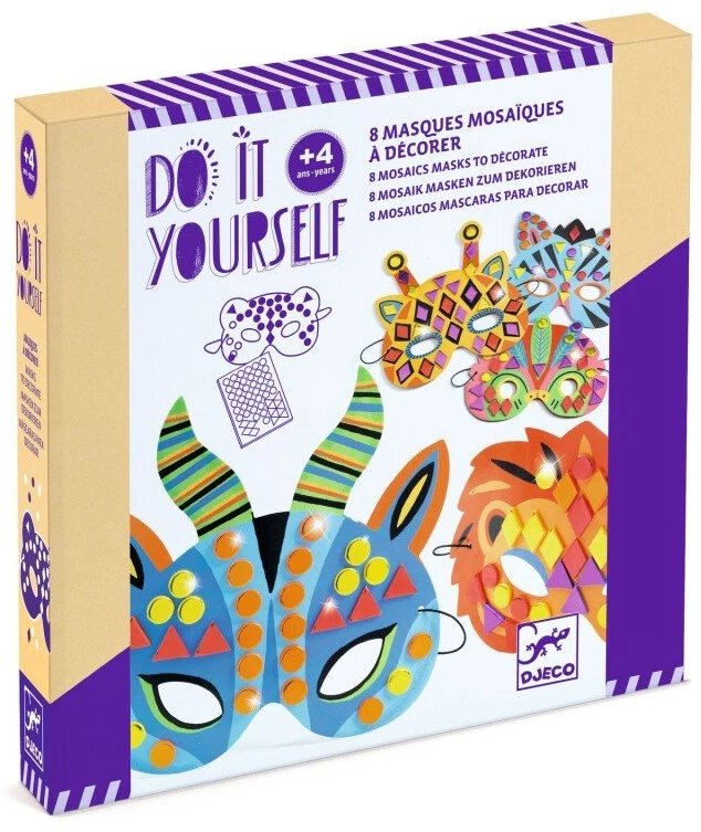 Djeco Pasidaryk pats - Mozaikos kaukės - Džiunglių gyvūnai ( DJ07900 )