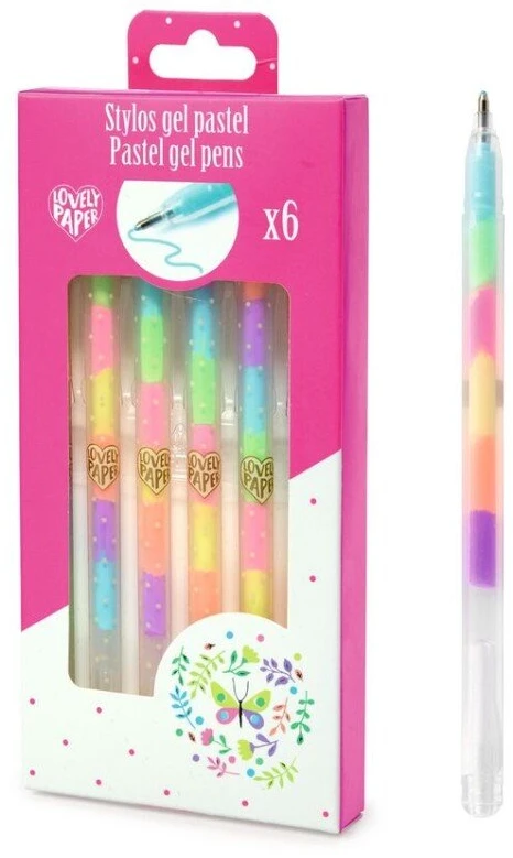 Djeco Pastelinių spalvų geliniai rašikliai (6 vnt.) ( DD03758 )