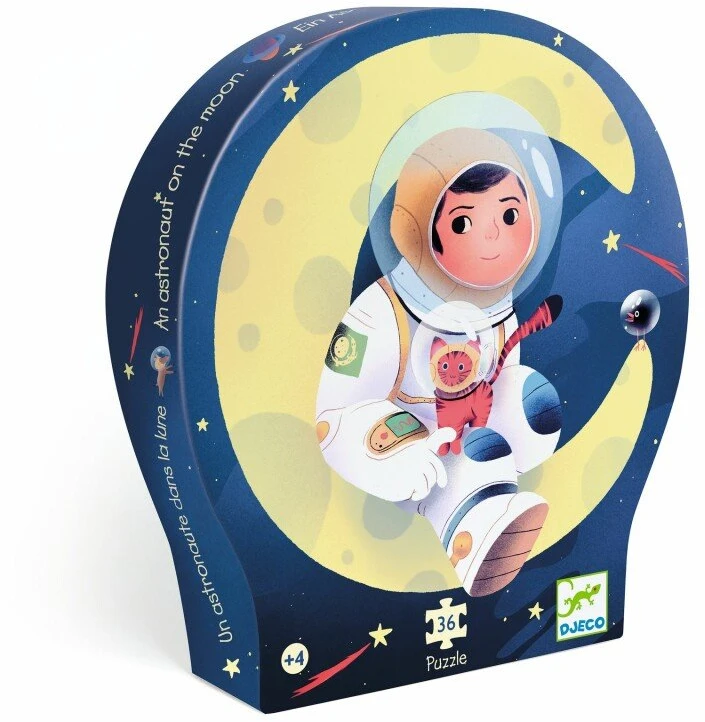 Djeco Siluetų dėlionė - Astronautas mėnulyje (36 detalių)