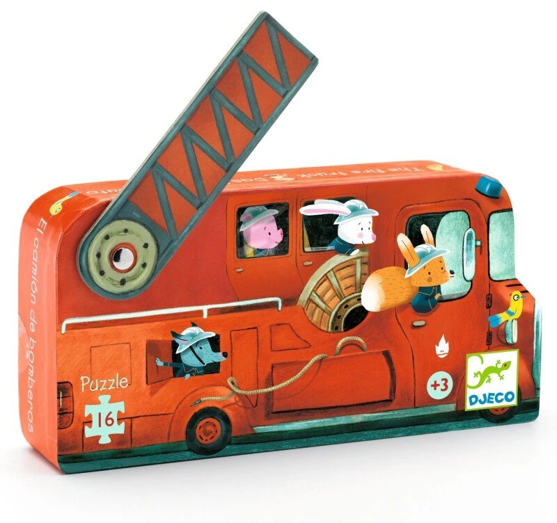Djeco Siluetų dėlionė - Gaisrinis automobilis (16 detalių) ( DJ07269 )