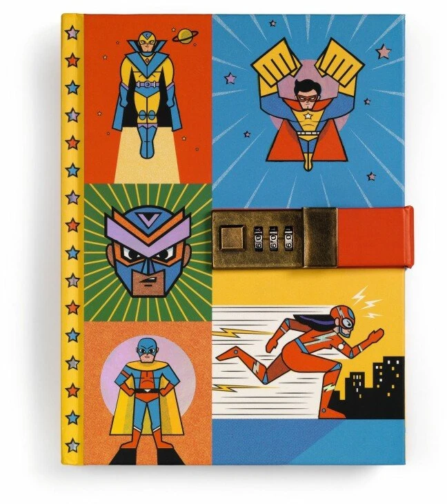 Djeco Slapta užrašų knygutė su kodu - Superherojai ( DD03618 )