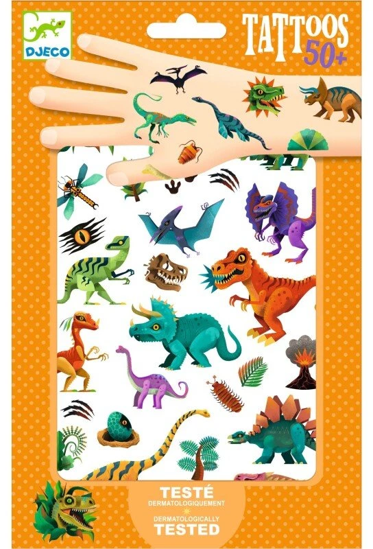 Djeco Tatuiruotės - Dinozaurai (50+ tatuiruočių) ( DJ09598 )