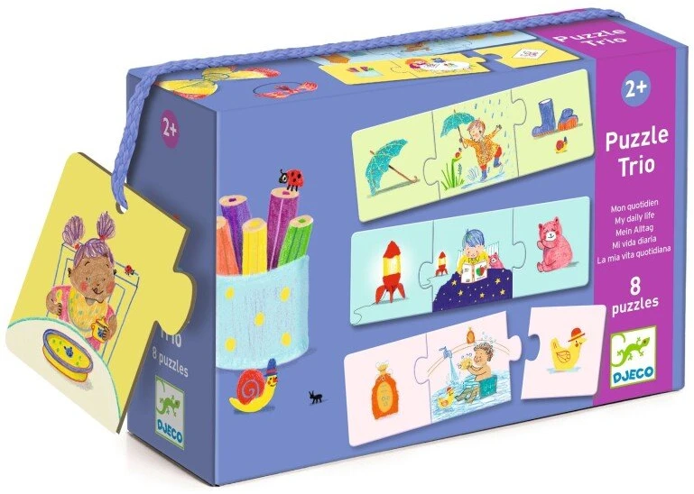 Djeco Trijų dalių dėlionės - Mano rutina (24 vnt.) ( DJ08253 )