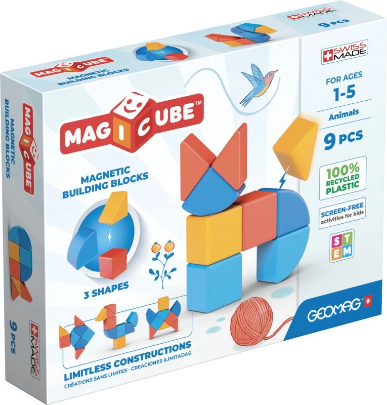 Geomag Magnetiniai kaladėlės - Gyvūnai (9 vnt.)