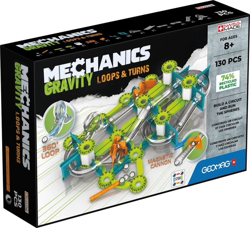 Mechanika Gravitacijos kilpos ir posūkiai magnetinės plytos 130 vienetų GEOMAG GEO-763