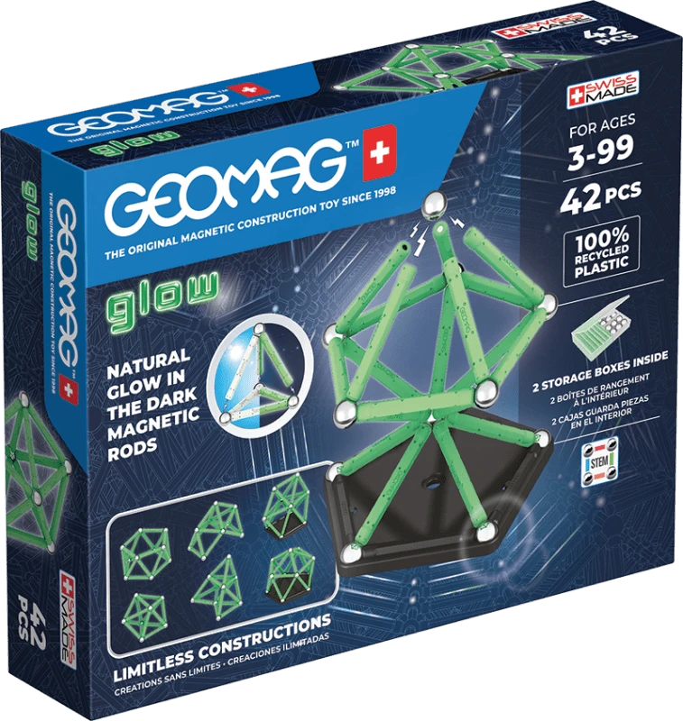 Geomag Magnetinis konstruktorius - Šviečiantis tamsoje (42 vnt.)