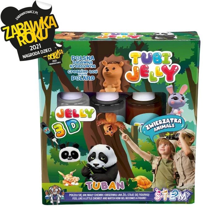 Tuban 3 spalvų Tubi Jelly rinkinys - Gyvūnai ( TU3320 )