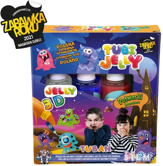 Tuban 3 spalvų Tubi Jelly rinkinys - Monstrai ( TU3318 )
