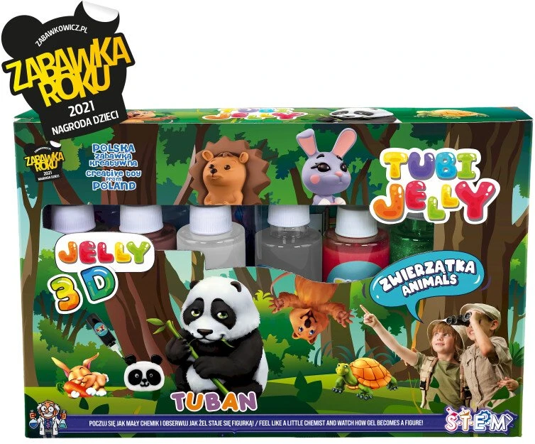 Tuban 6 spalvų Tubi Jelly rinkinys - Gyvūnai ( TU3326 )
