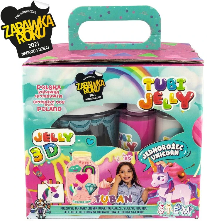 Tuban 6 spalvų Tubi Jelly rinkinys su nedideliu akvariumu - Vienaragis ( TU3328 )