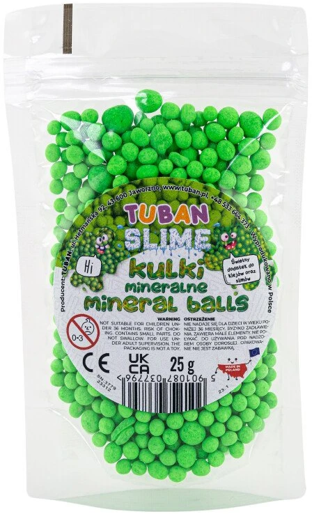Tuban Priedai slaimui - Mineraliniai rutuliukai - Žalia (25 g)
