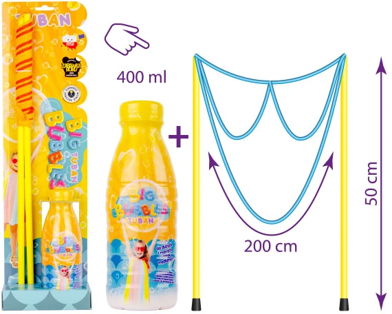 Tuban milžiniška akinių formos burbulų lazda + Muilo burbulų skystis 400 ml