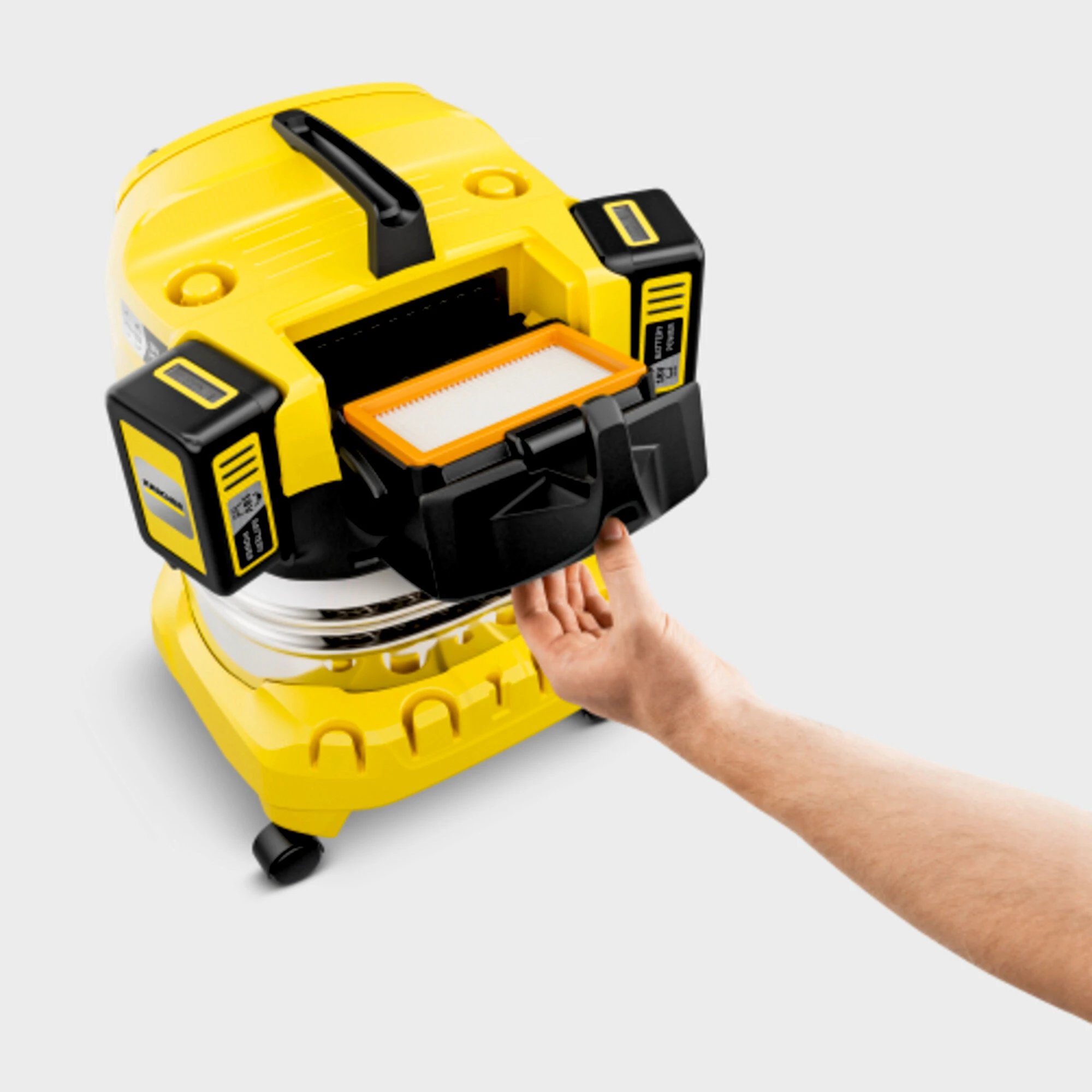Kärcher Akumuliatorinis drėgno sauso valymo siurblys WD 4-18 S Dual Battery Set | 1.628-626.0 aprašymas - Prekės nuotrauka