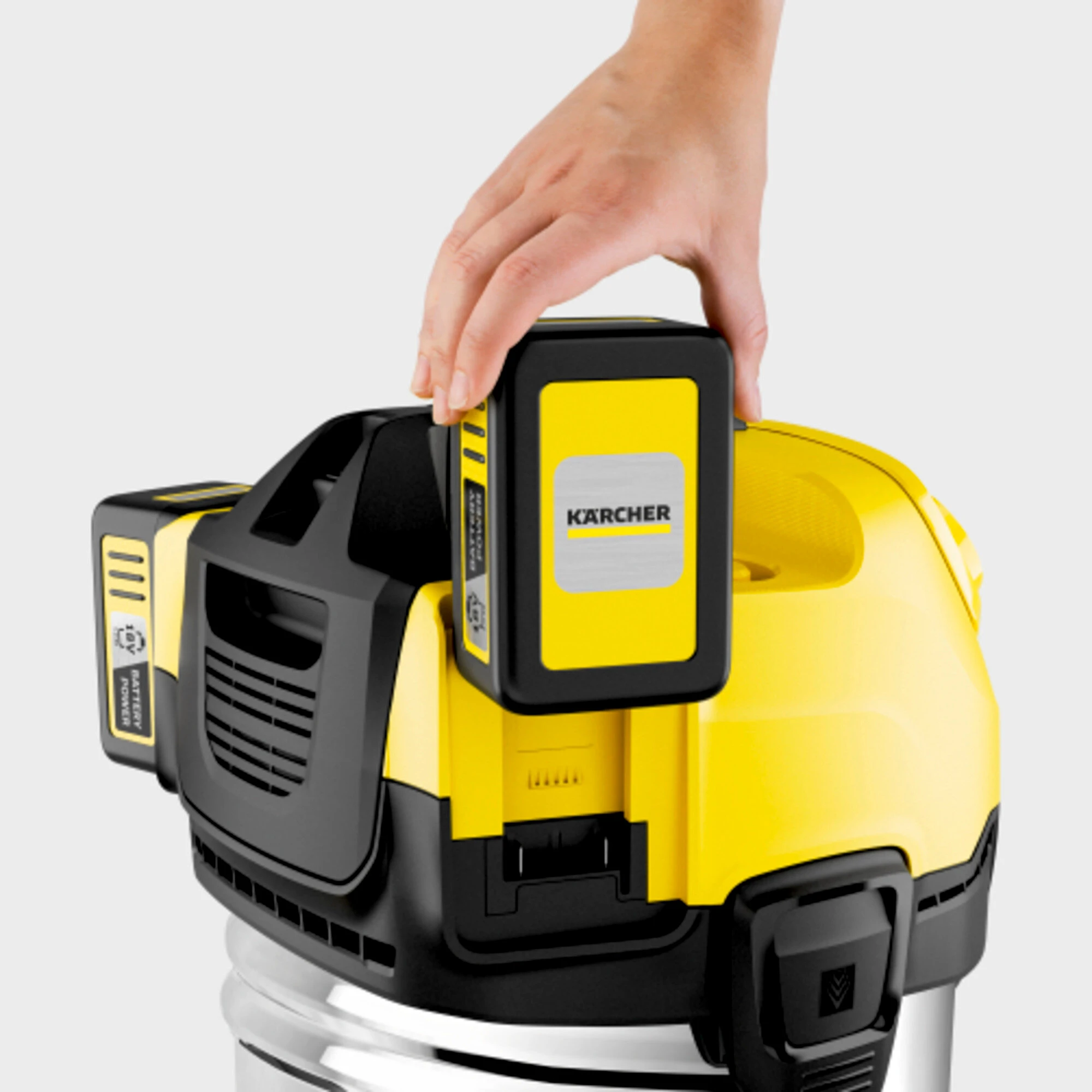 Kärcher Akumuliatorinis drėgno sauso valymo siurblys WD 4-18 S Dual Battery Set | 1.628-626.0 aprašymas - Prekės nuotrauka
