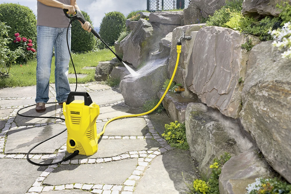 Karcher PrimoFlex žarna prijungta prie plovimo įrenginio
