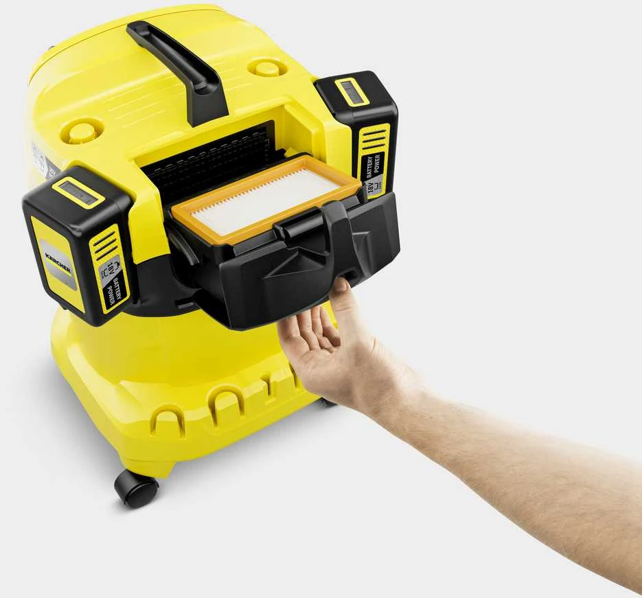 Kärcher Akumuliatorinis drėgno sauso valymo siurblys WD 4-18 Dual Battery Set | 1.628-601.0