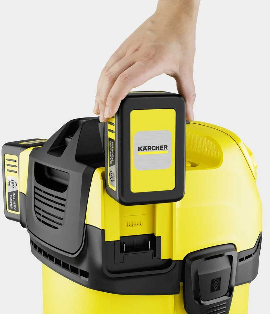 Kärcher Akumuliatorinis drėgno sauso valymo siurblys WD 4-18 Dual Battery Set | 1.628-601.0